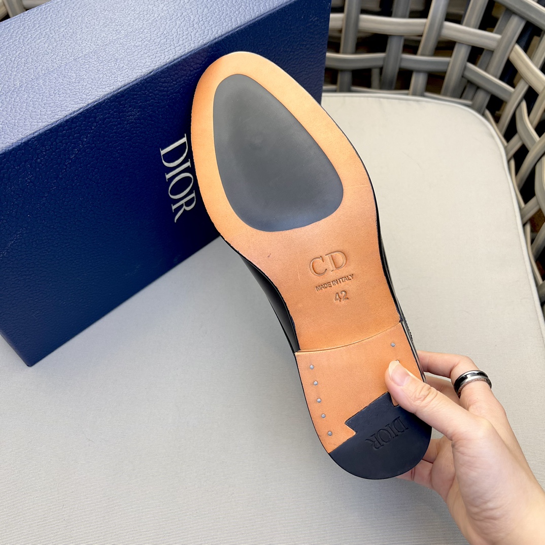 Diorディオール德比靴｜真皮底の洗練された正装靴