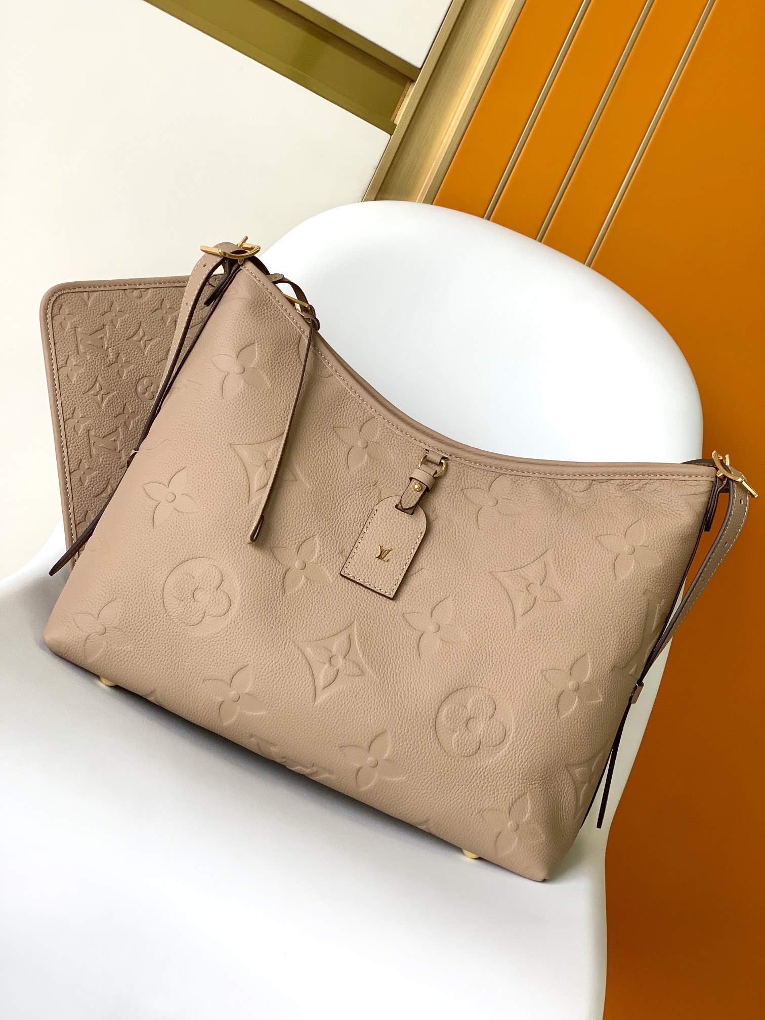 Louis Vuitton Bags Handbags Apricot Color Black Empreinte​ Cowhide M46289