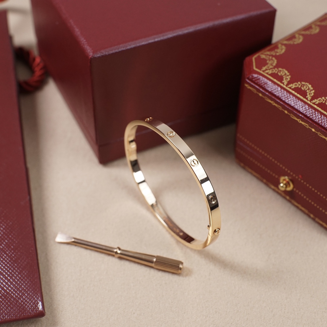Cartier 卡地亚Cartier 窄‮无版‬钻 love情侣‮手款‬镯