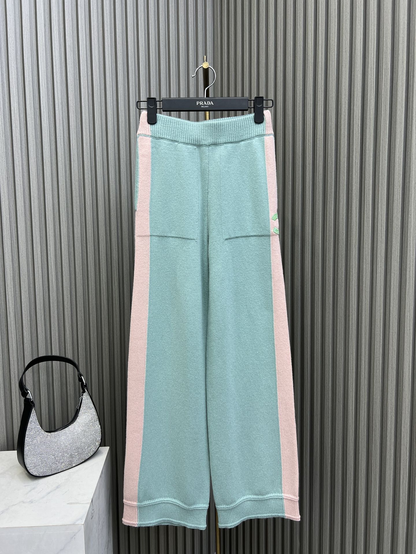 Chanel Clothing Pants & Trousers Knitting Wool Spring Collection Wide Leg