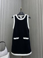 Chanel Clothing Dresses Tank Tops&Camis Best Replica Quality
 Black Knitting Wool Spring/Summer Collection