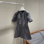 Fashion Replica
 Prada Clothing Dresses Grey Spring Collection