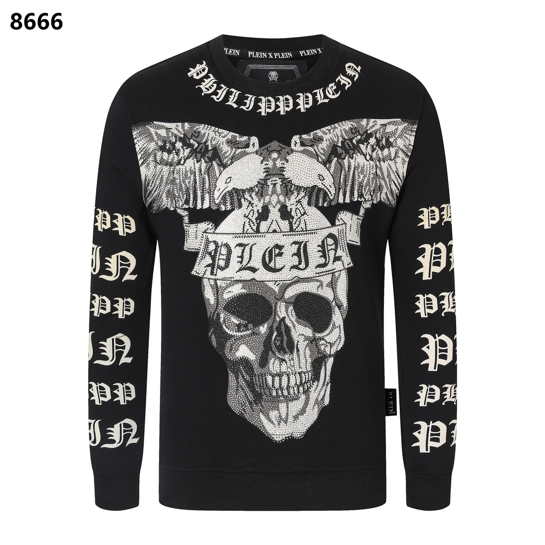 Philipp Plein Clothing Sweatshirts Black Men Fall/Winter Collection