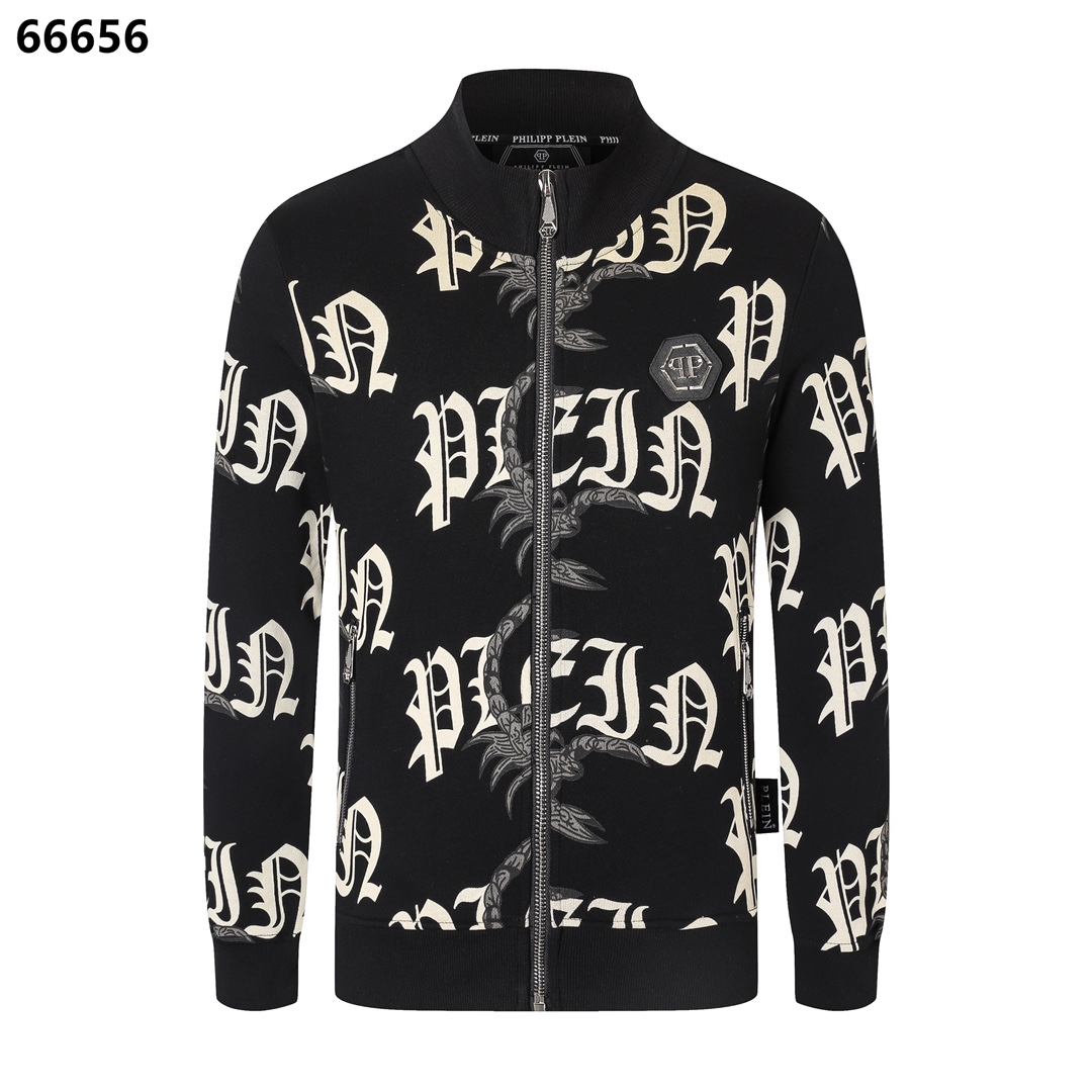 Philipp Plein Clothing Coats & Jackets Black Men Fall/Winter Collection