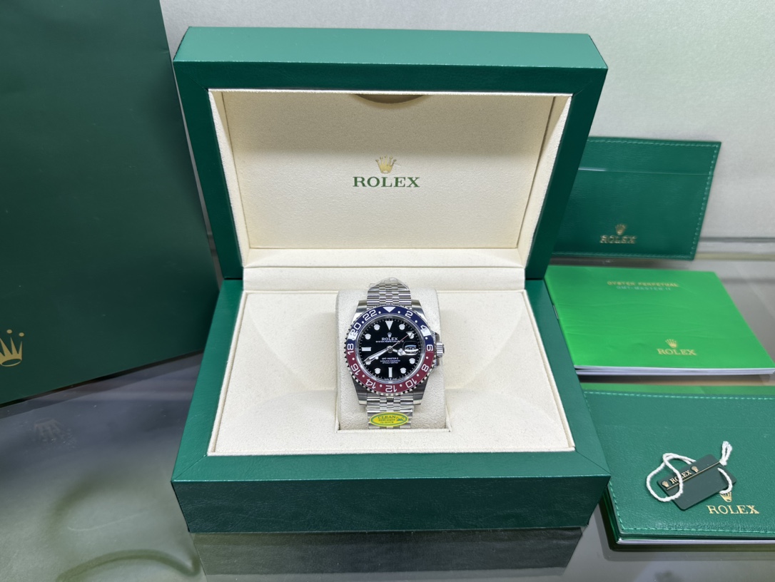 NO:392162,Ceiling Rolex Coke Cylinder Greenwich Fully Automatic Mechanical Movement 904L Stainless Steel Material Small quantity, Rolex19860909天花板劳力士可乐圈格林尼治 全自动机械机芯 904L精钢材质 少量现货,,rolex,Watch