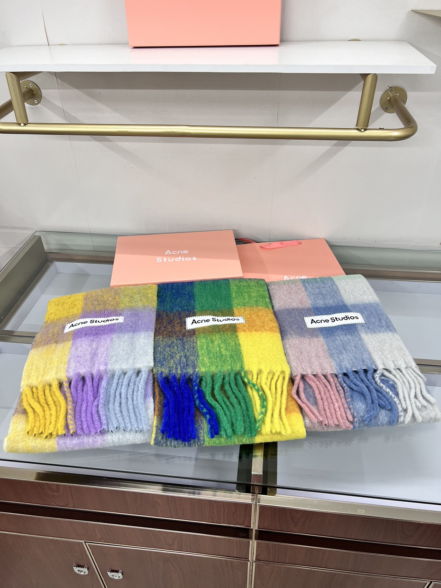 Acne Studios Shop
 Scarf Splicing Nylon Wool Winter Collection