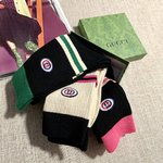 Gucci Sock- Mid Tube Socks Black Green Pink Cotton Fall/Winter Collection