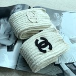 Chanel Sock- Mid Tube Socks Beige Black White Unisex Cotton Fall/Winter Collection Vintage