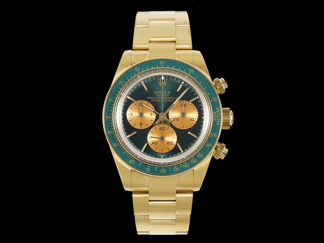 Rolex Daytona Montre Bleu Or Vert Jaune