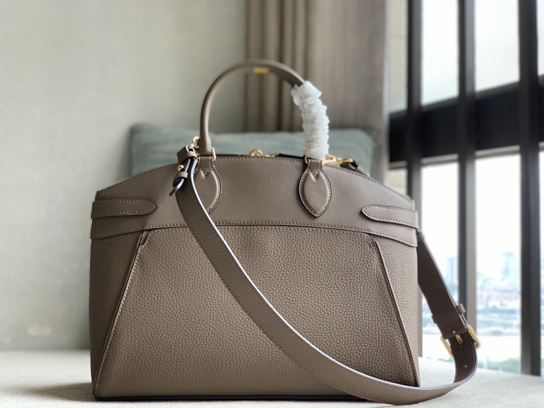 Louis Vuitton 23LV original on sale [Lock It MM handbag] M23061 22914 22925 gray