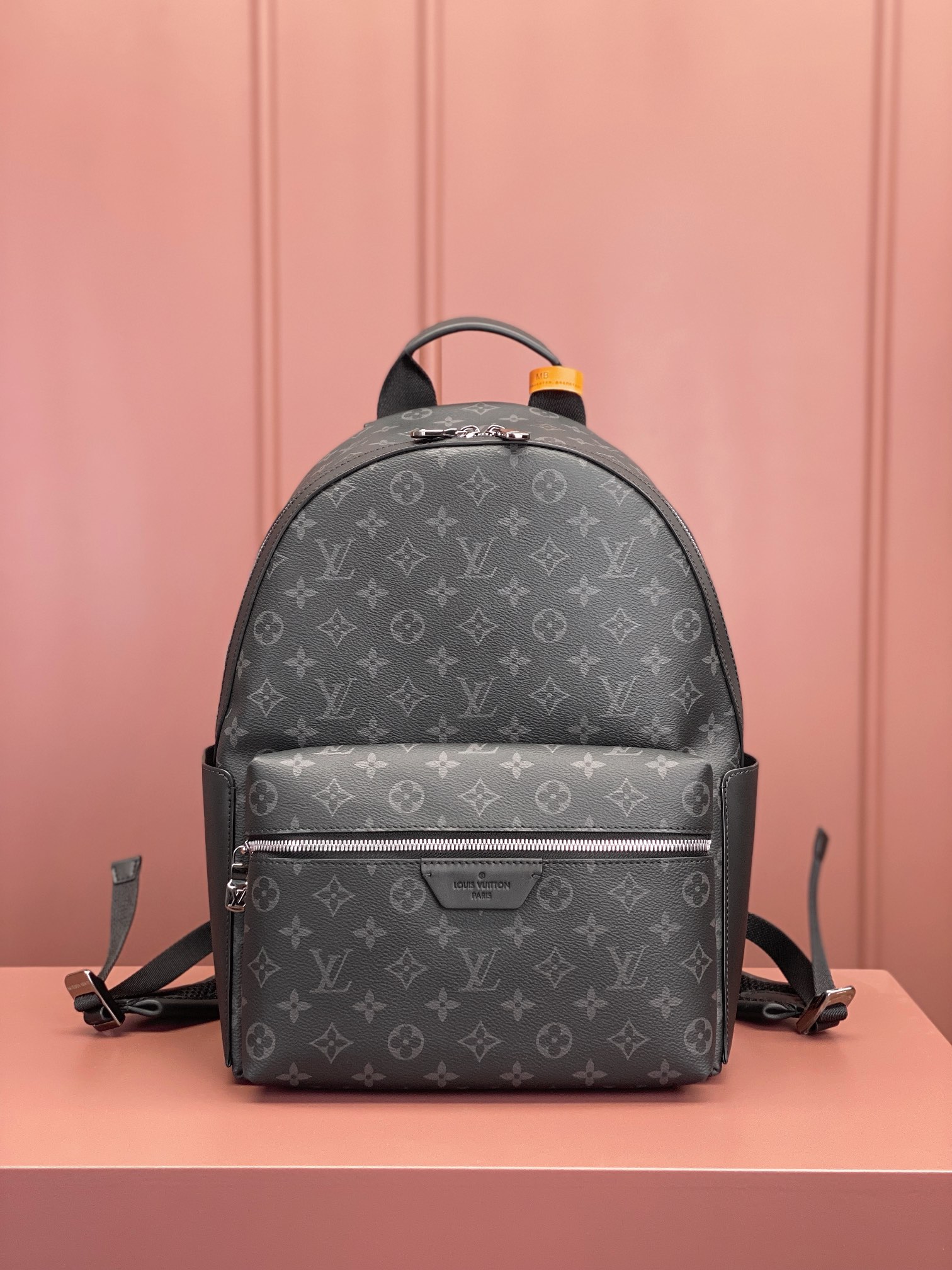 Louis Vuitton LV Discovery sacs Sac À Dos Noir Tout en acier Monogram Eclipse M22558