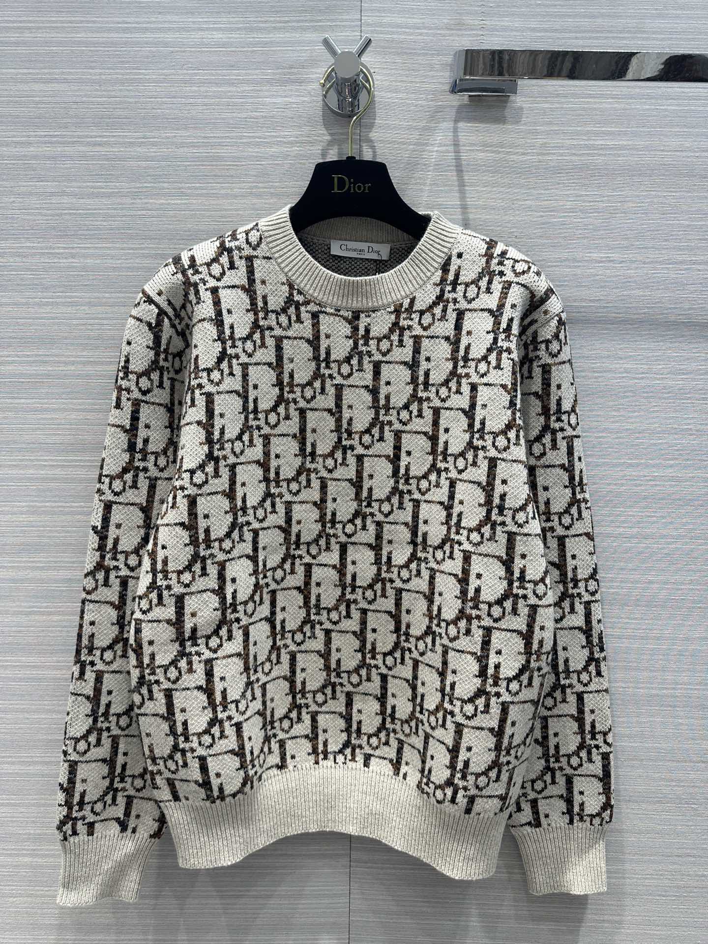 Dior New
 Clothing Sweatshirts High Quality 1:1 Replica
 Unisex Wool Fall/Winter Collection Oblique Long Sleeve