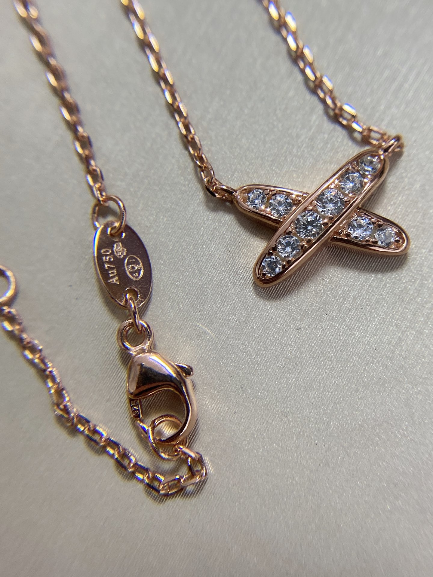 NO:101315,Shangmei Jeux de Liens·Huangyuan full of diamond necklace earrings embrace each other, love is infinite, Shangmei, necklace19860909尚美Jeux de Liens·欢缘满钻项链耳钉 彼此相拥 爱意无限,尚美,necklace,Jewelry