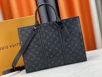 Louis Vuitton LV Sac Plat Briefcase Crossbody & Shoulder Bags Luxury Fake
 Black Men Monogram Canvas Casual
