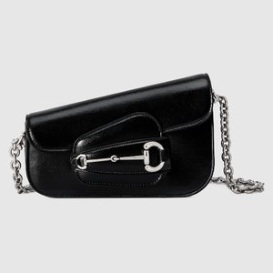 Gucci Horsebit Luxury Crossbody & Shoulder Bags Black Silver Cotton Spring Collection 1955 Mini
