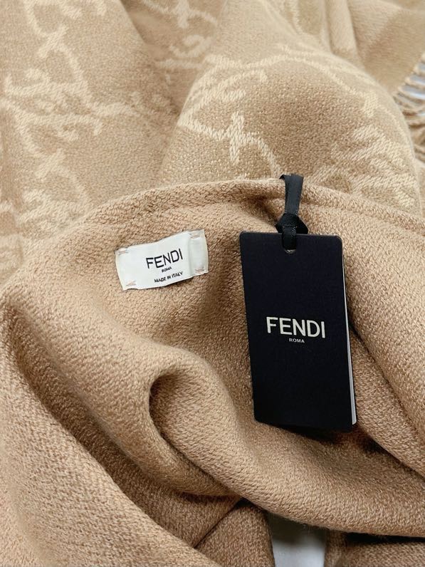 Fendi Haute Couture Silk Twill Scarf Shawl Ref 3