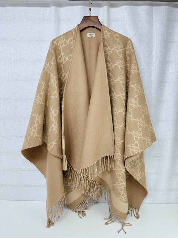 Fendi Haute Couture Silk Twill Scarf Shawl Ref 4