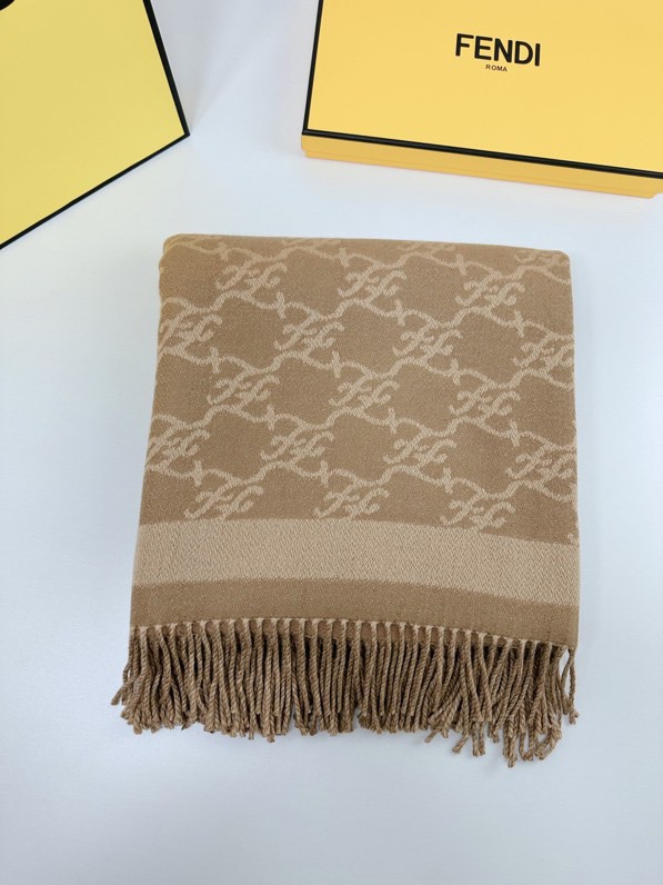 Fendi Haute Couture Silk Twill Scarf Shawl Ref 2