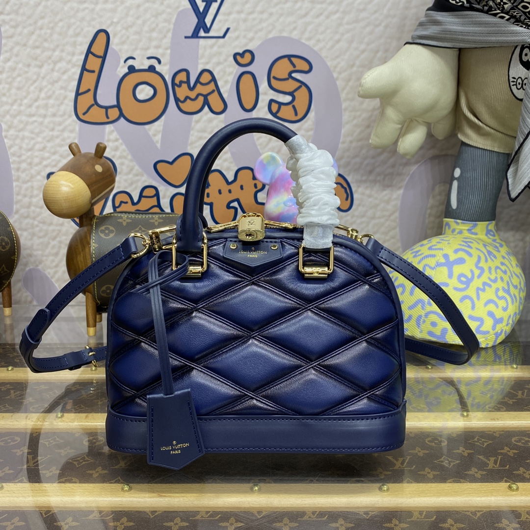 Louis Vuitton LV Alma BB Bags Handbags Black Blue Green Pink White Sheepskin M23666