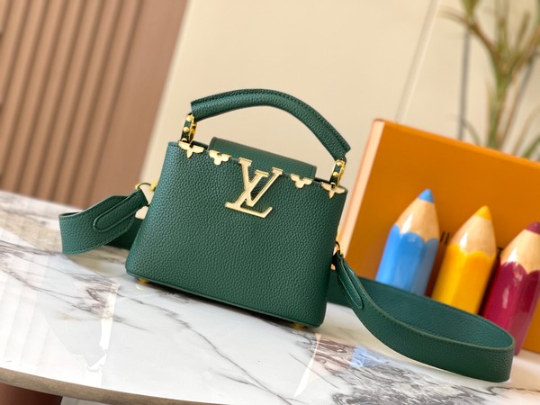 Louis Vuitton LV Capucines Bags Handbags Green White Taurillon M23765