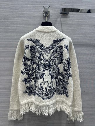 Dior Clothing Cardigans White Embroidery Spring Collection