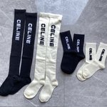 Celine Sock- Mid Tube Socks Black White Fall/Winter Collection