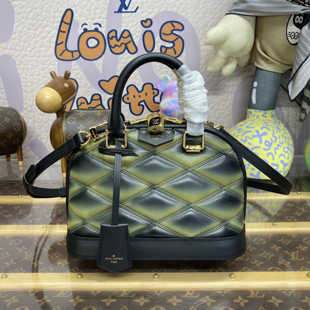 Louis Vuitton LV Alma BB Bags Handbags Black Blue Green Pink White Sheepskin M23666