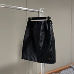 Prada Clothing Skirts Gold Nylon Spring Collection