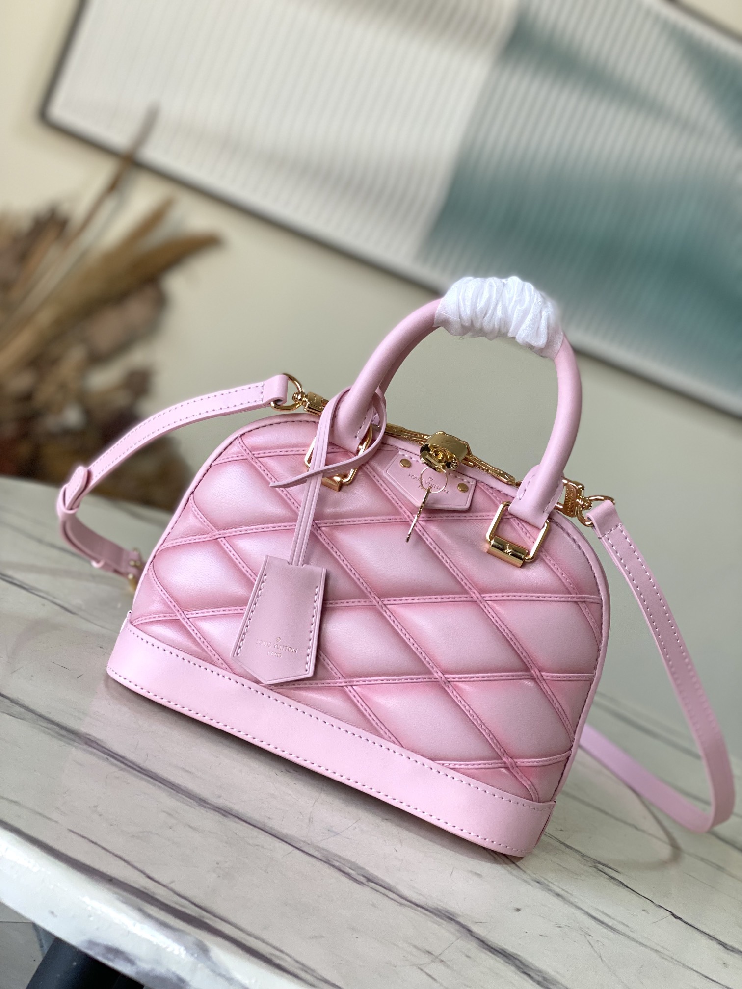 Louis Vuitton LV Alma BB Bags Handbags 7 Star Quality Designer Replica
 Pink Sheepskin M23666