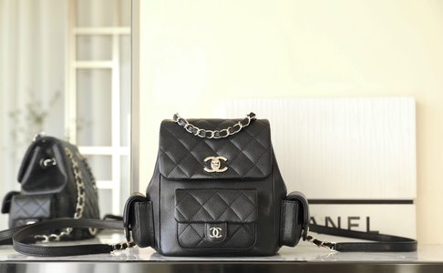 Is it OK to buy
 Chanel Bags Backpack Black Gold Hardware Calfskin Cowhide Vintage