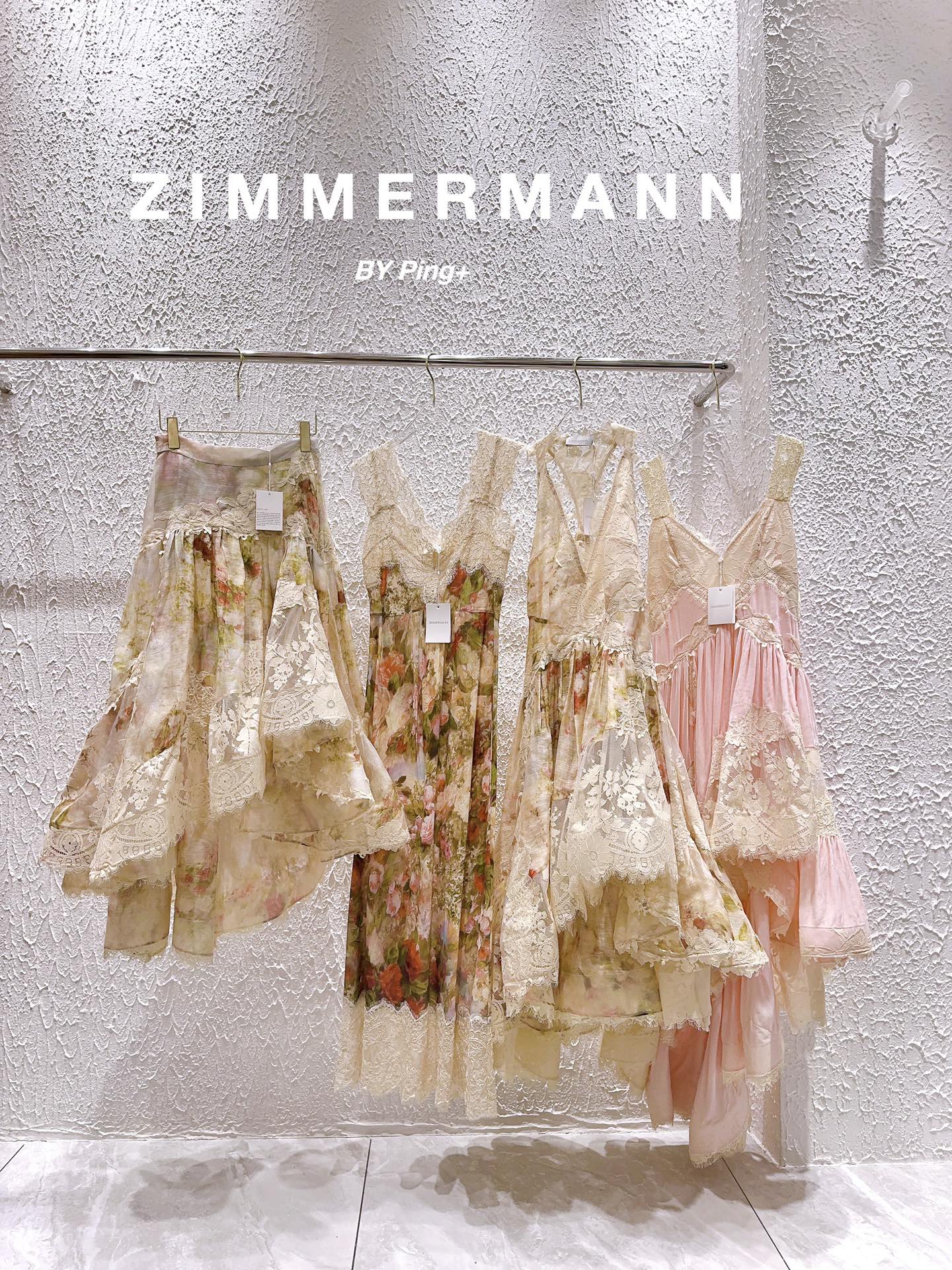 Zimmermann Clothing Dresses Skirts Rose Lace Silk