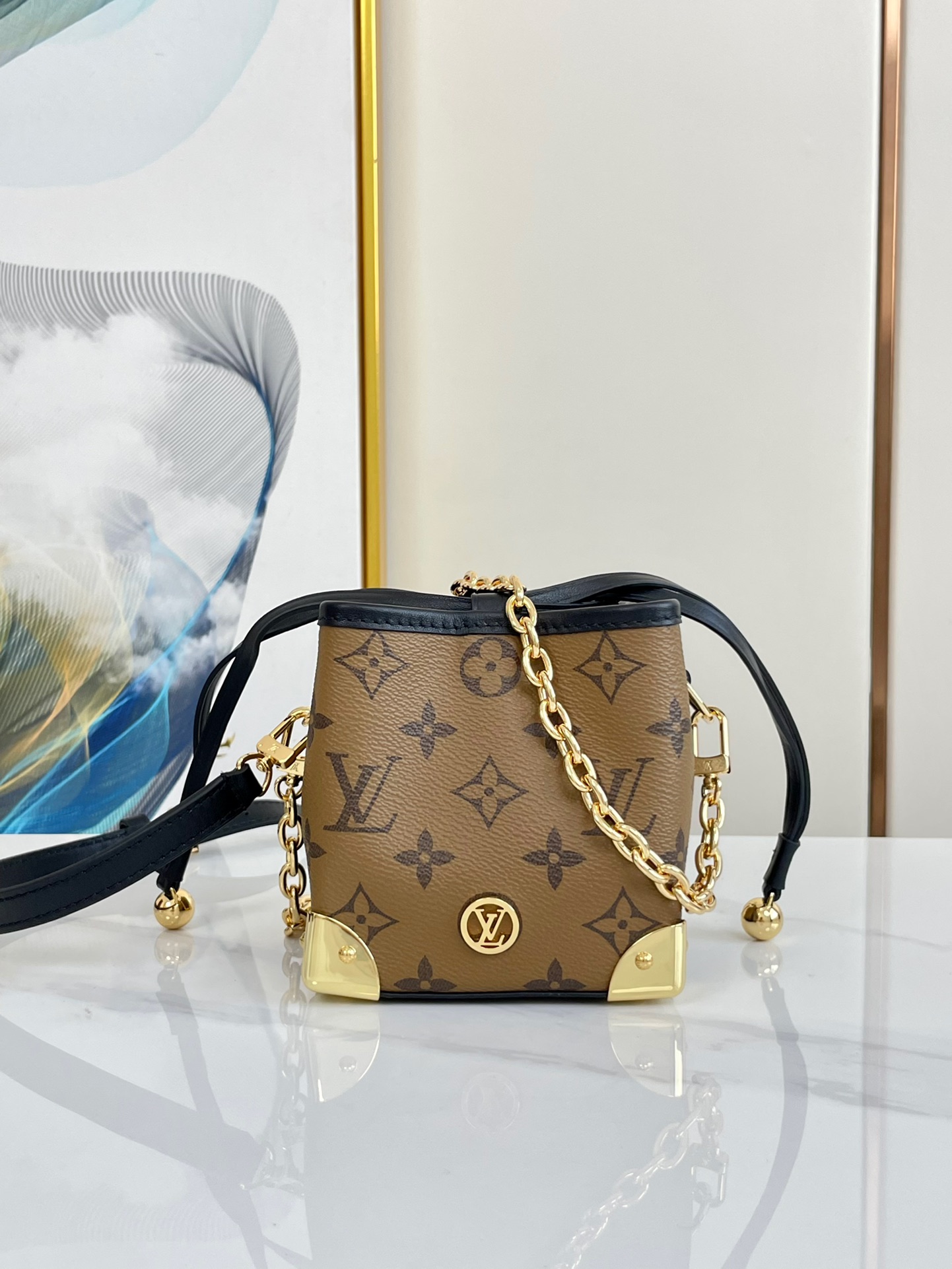 NO:176824,Genuine grade M82885 11.5×11.5×11.5 ONLINE ONLY mini bucket bag, authentic grade LV, louis vuitton19860909正品级 M82885 11.5×11.5×11.5 ONLINE ONLY 迷你水桶包,正品级LV,louis vuitton,Bag