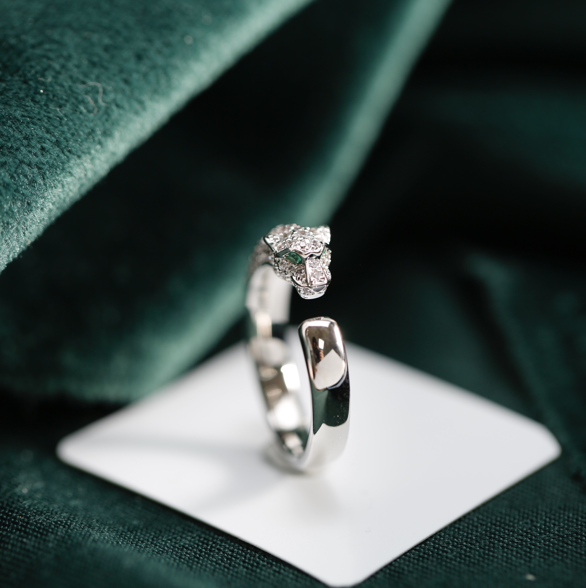 Cartier Cartier 高级珠宝系列 猎豹半钻豹子头戒指