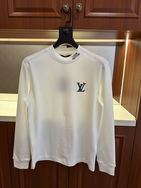 Louis Vuitton Knockoff Clothing T-Shirt Embroidery Combed Cotton Fall Collection Fashion Long Sleeve