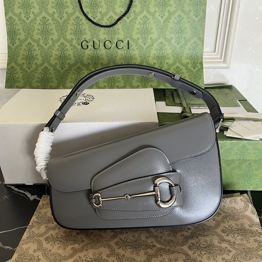 Large size 23 purchasing agent special supply of high-quality original cowhide with complete counter packaging. Gucci Horsebit 1955 series should