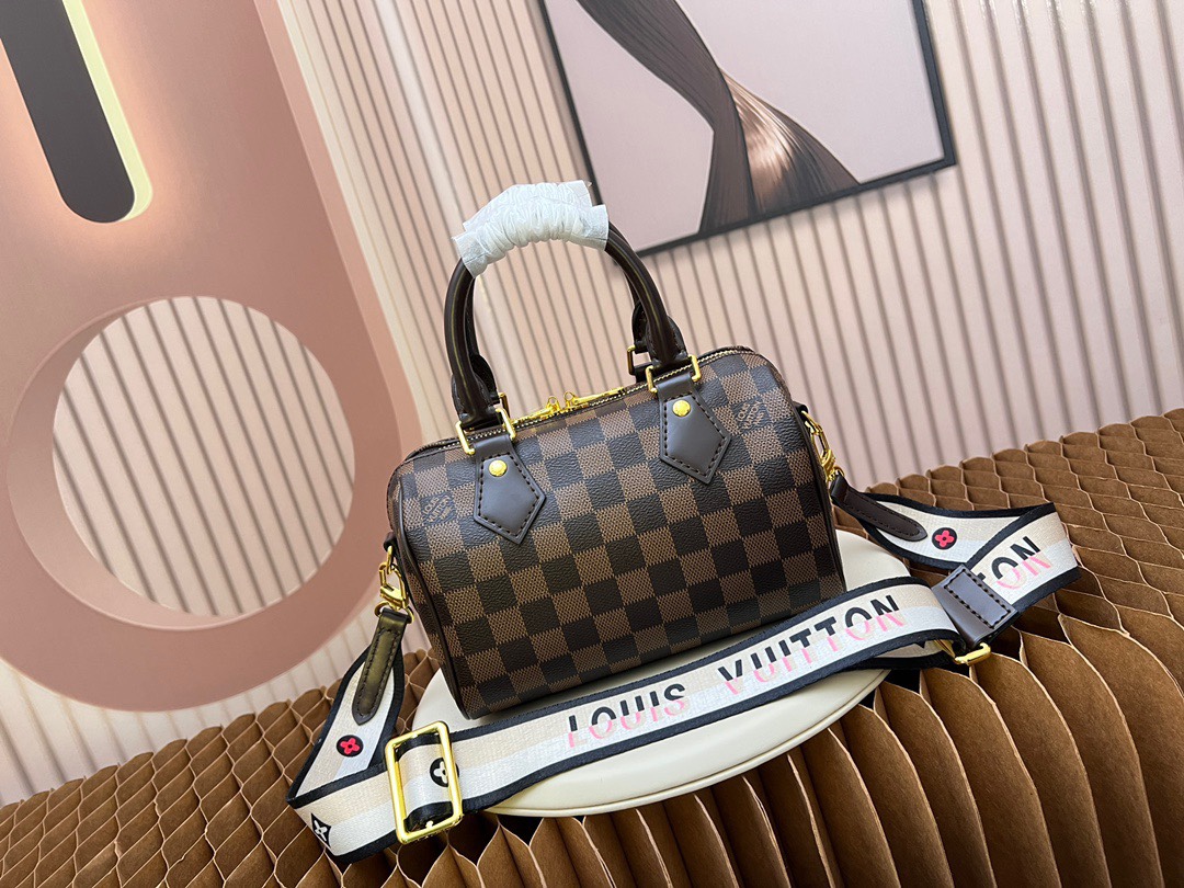 Louis Vuitton LV Speedy Bags Handbags Pink Damier Ebene Canvas Fall/Winter Collection Fashion M40489