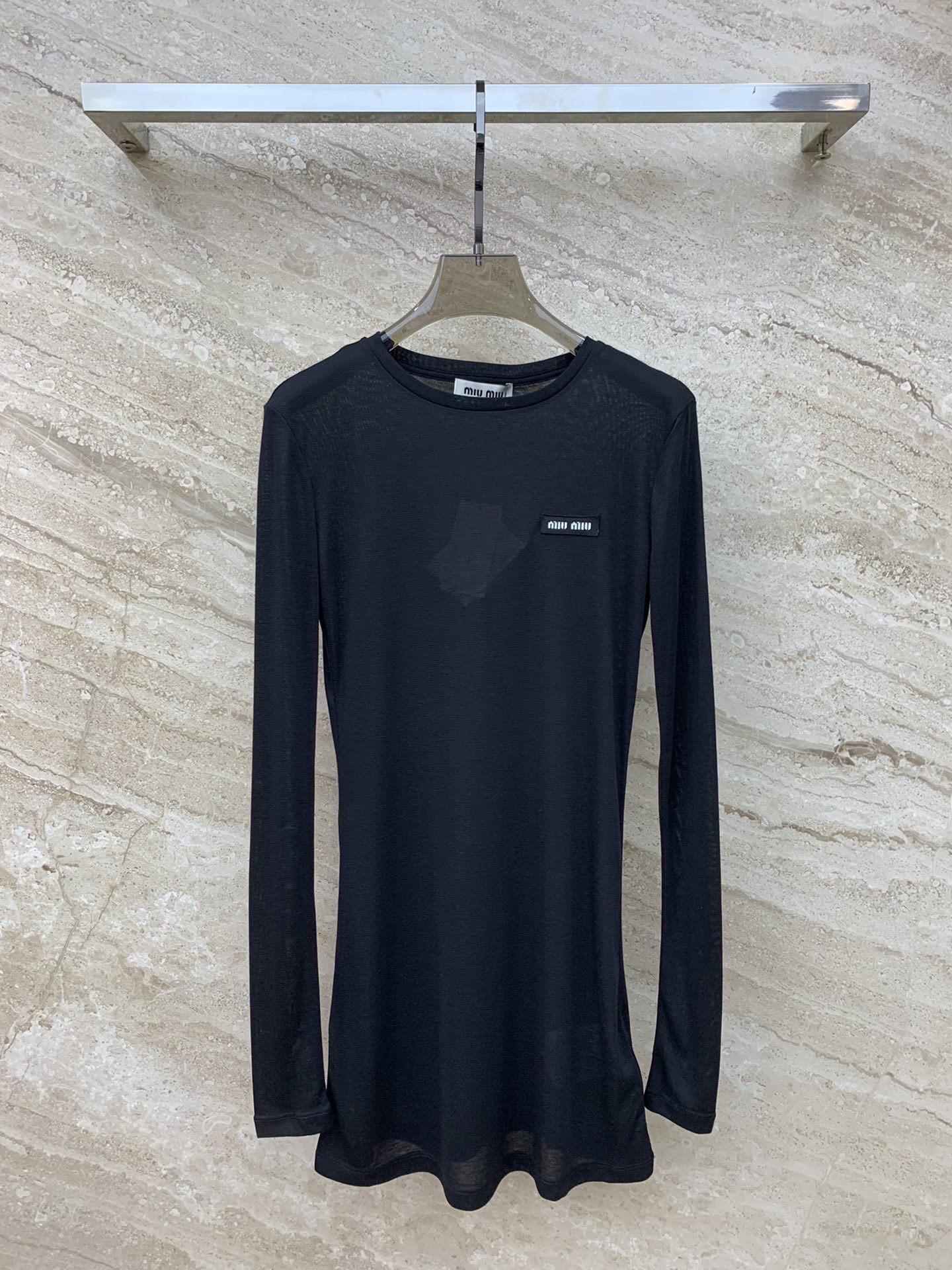 MiuMiu Clothing T-Shirt Combed Cotton Fall/Winter Collection Long Sleeve