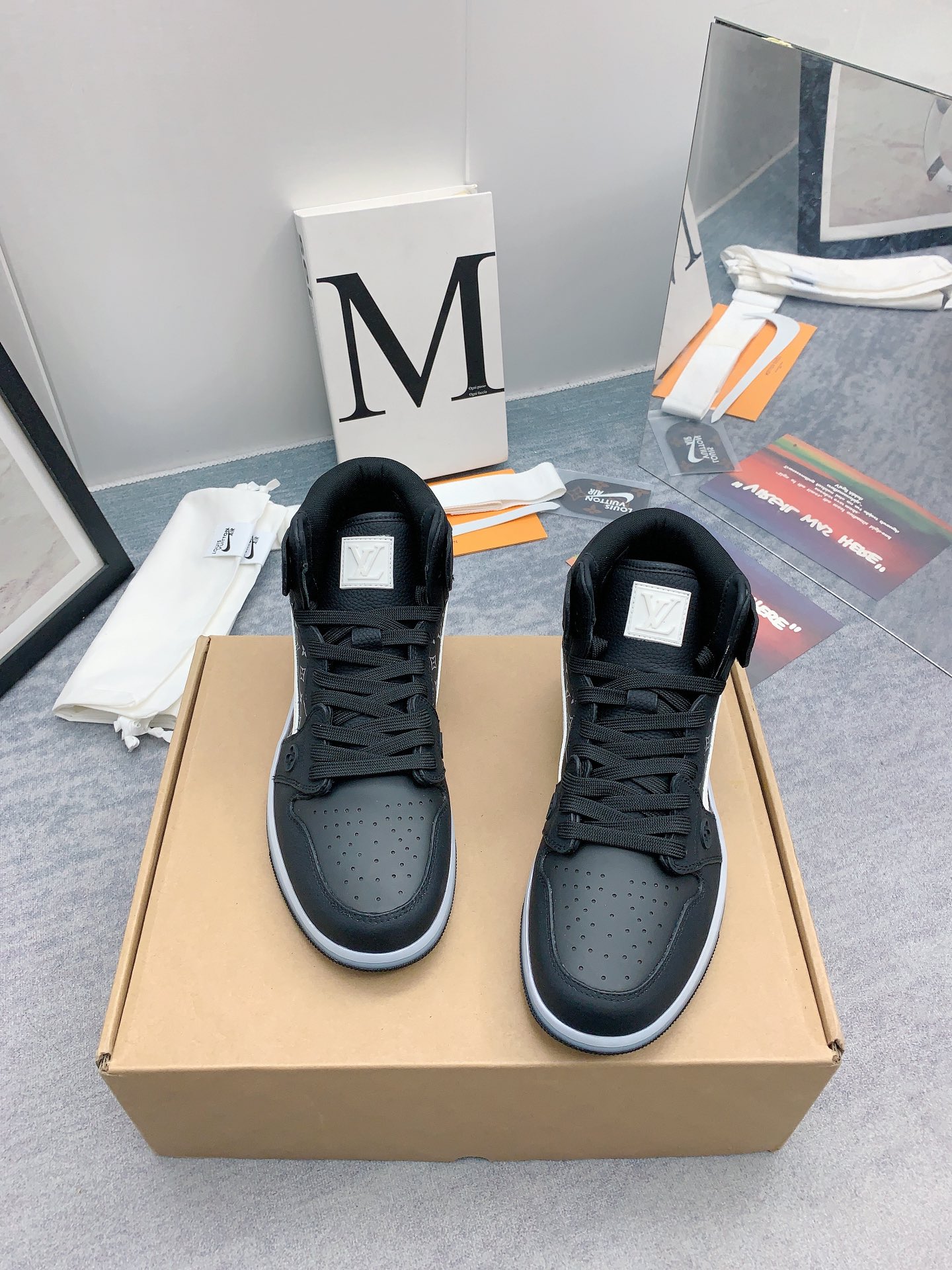 Limited Edition Air Jordan 1 x LV x Nike Stadium Shoes Overview