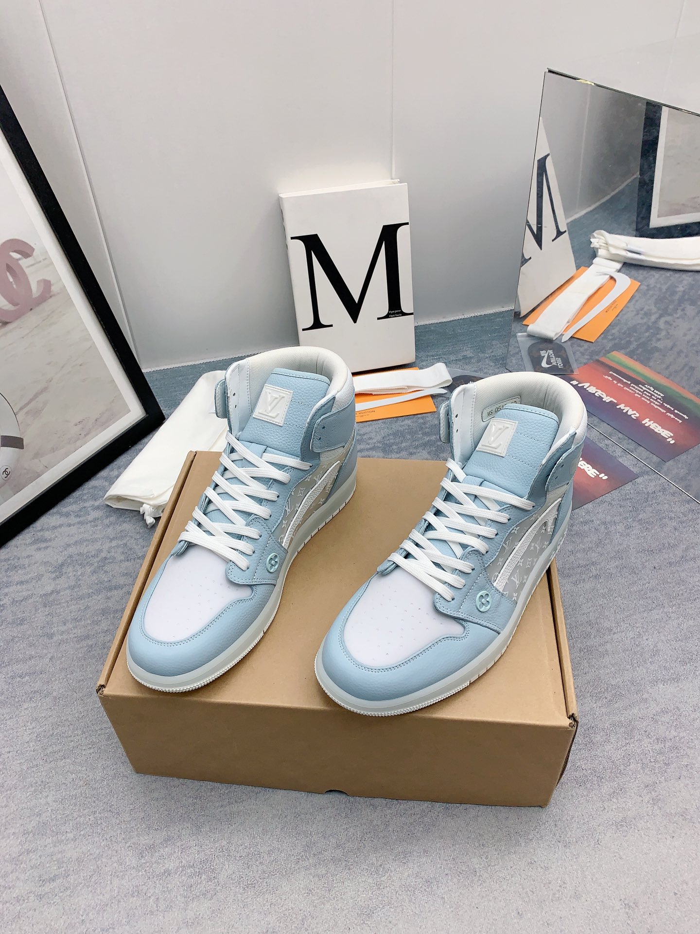 Limited Edition LV x Nike Air Jordan 1 Collaboration Sneakers Overview - 图片 4