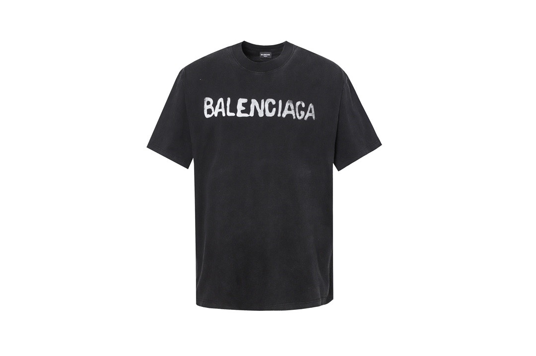 Balenciaga Clothing T-Shirt Black Printing Unisex Cotton Short Sleeve