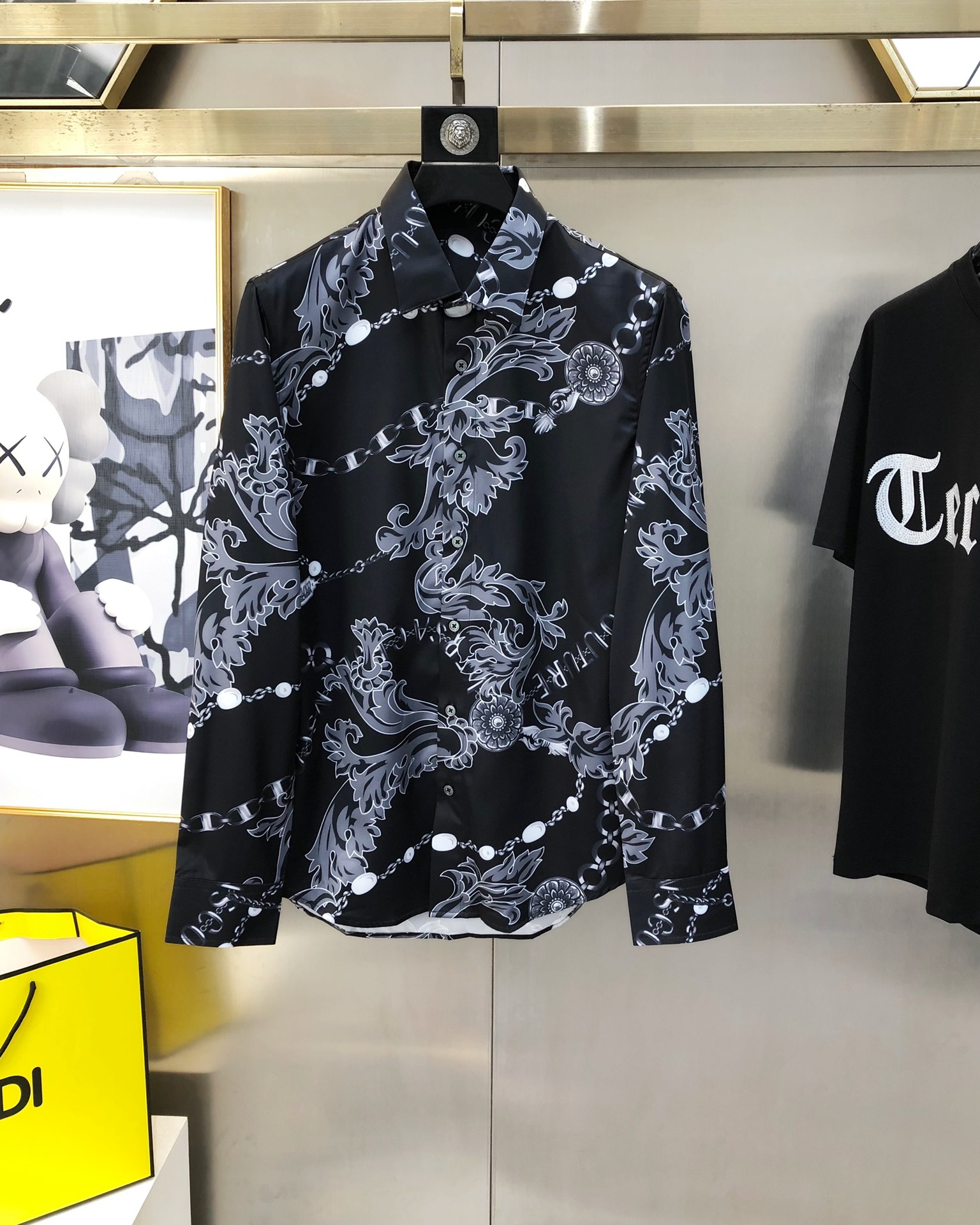 Versace Clothing Shirts & Blouses Best Replica 1:1 Printing Men Cotton Poplin Fabric Fall Collection Fashion Long Sleeve