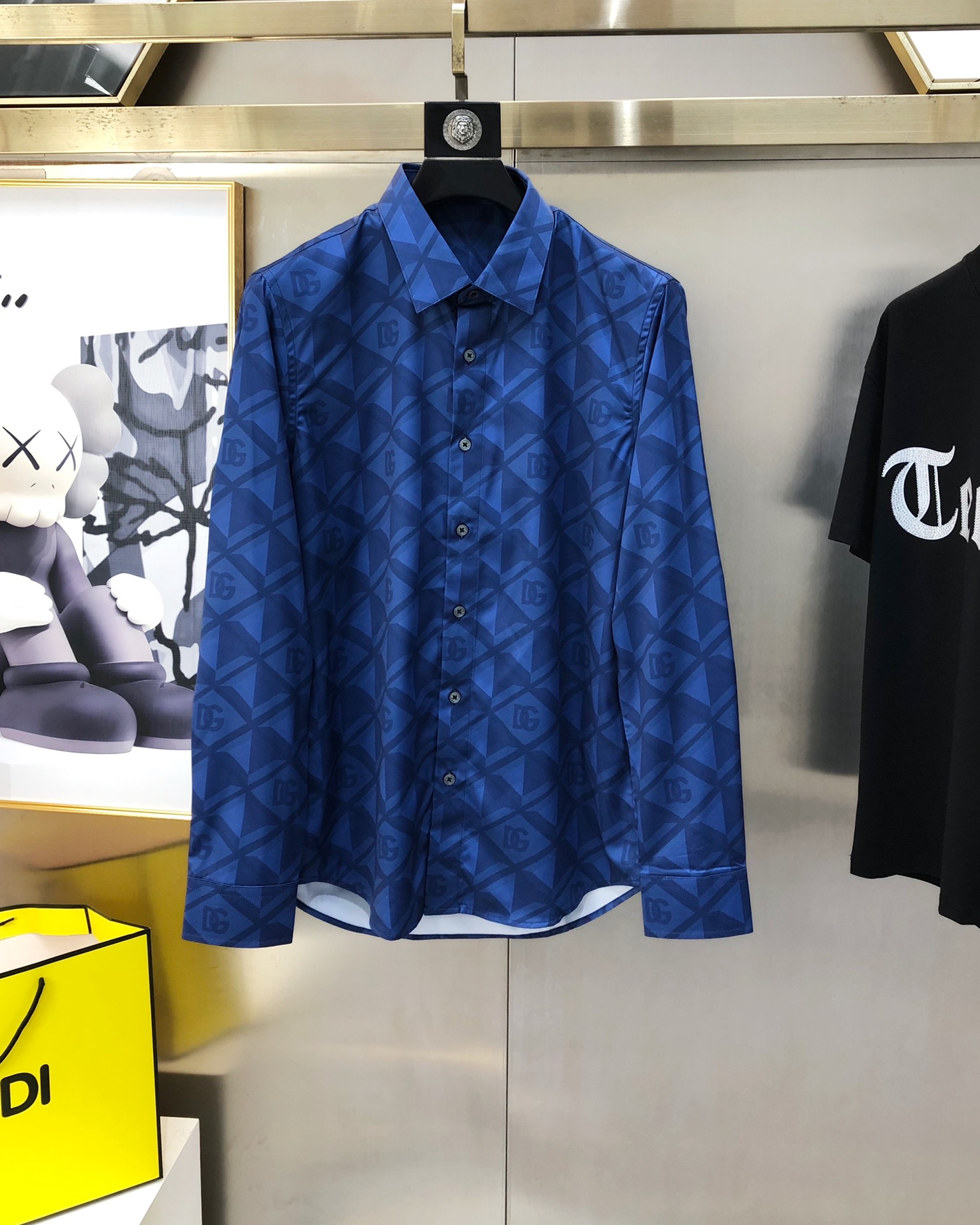 Dolce & Gabbana Clothing Shirts & Blouses Printing Men Cotton Poplin Fabric Fall Collection Fashion Long Sleeve