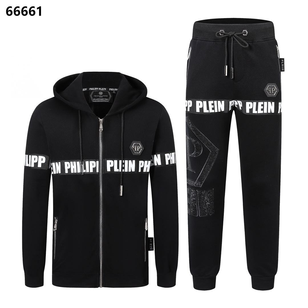 Philipp Plein Clothing Two Piece Outfits & Matching Sets Black Men Fall/Winter Collection