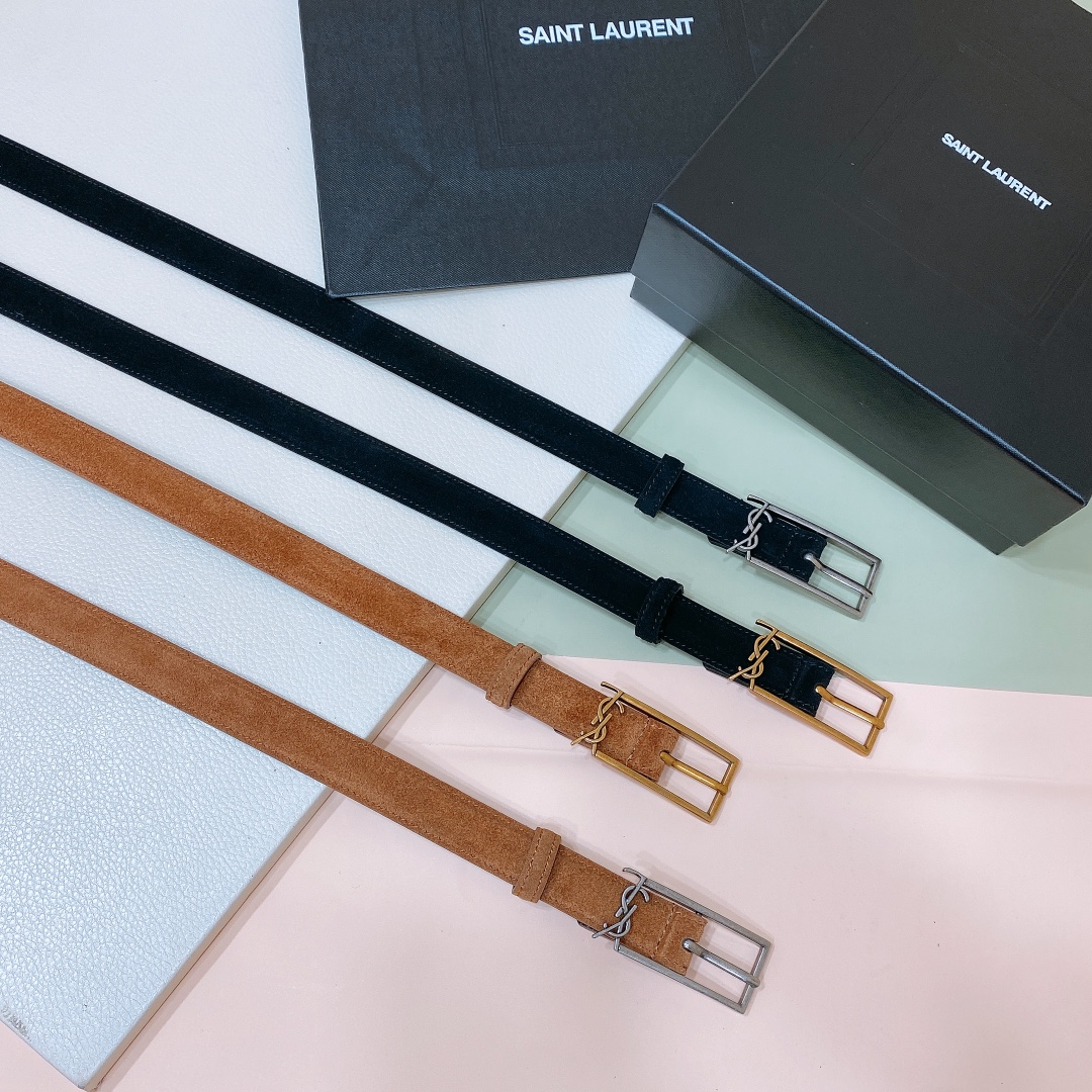 [YSL Belts]Saint Laurent 2.0cm