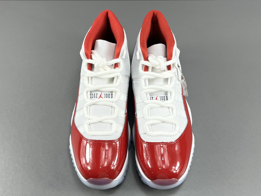 渠道优势支持放店！X版乔11白红JordanAirJordan11“VarsityRed减震高帮复古篮球