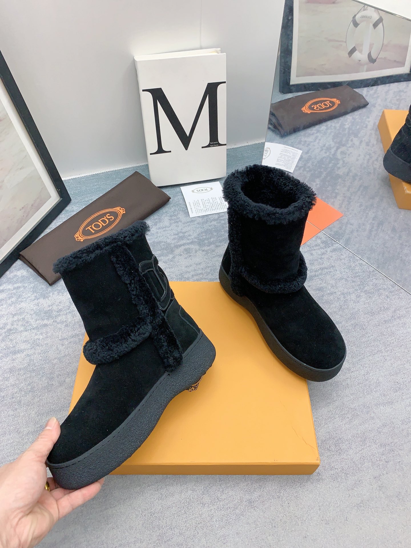 Feng High-String Snow Boots: 975 (High) Australian Fur, Real Wool, Original Smooth Bottom - 图片 5