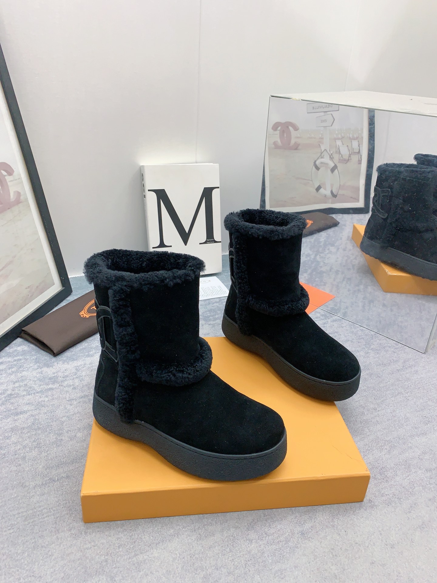 Feng High-String Snow Boots: 975 (High) Australian Fur, Real Wool, Original Smooth Bottom - 图片 2