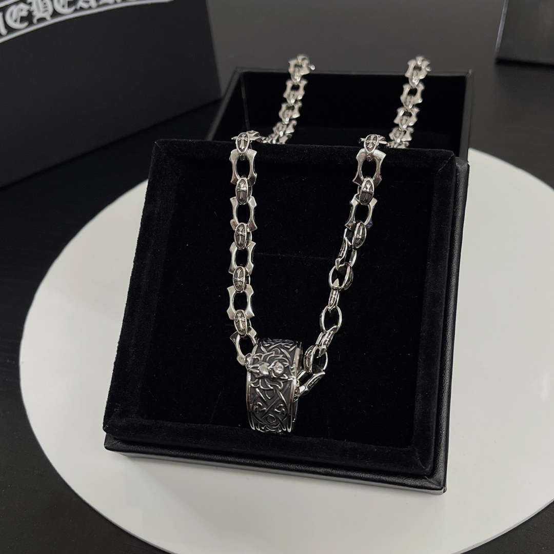 NO:555581,Today’s Recommendation Chrome Hearts Necklace Top Seiko Version Perfect Reproduction Today’s Recommendation, Boutique Jewelry, Chrome Hearts, Necklace19860909今日推荐 克罗心项链 顶级精工版本 完美复刻今日推荐,饰品精品,chrome hearts,necklace,Jewelry