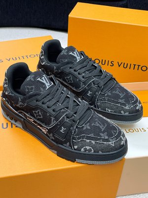 Louis Vuitton Shoes Sneakers Unisex Women Men Denim Casual