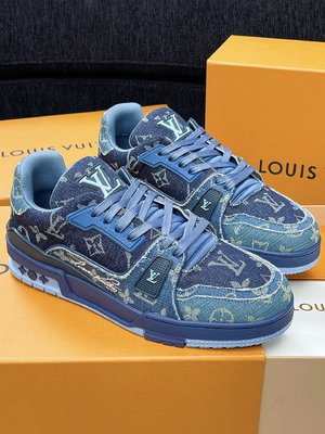 Louis Vuitton Shoes Sneakers Unisex Women Men Denim Casual